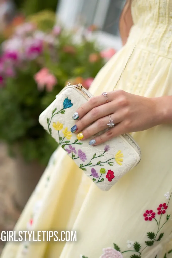 Spring Outfits and Nail Details Close-Up