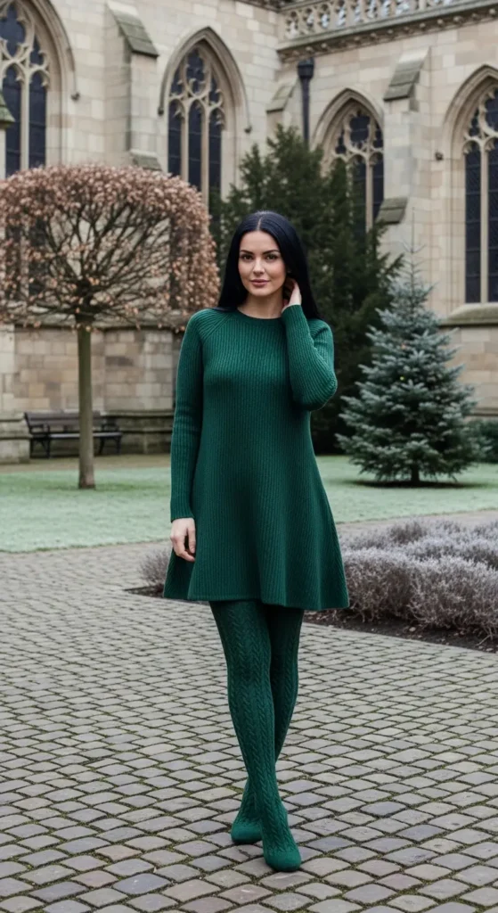 A-line winter church dress
