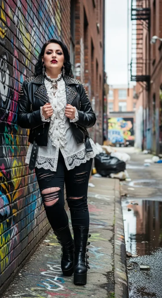 Alternative plus size goth style