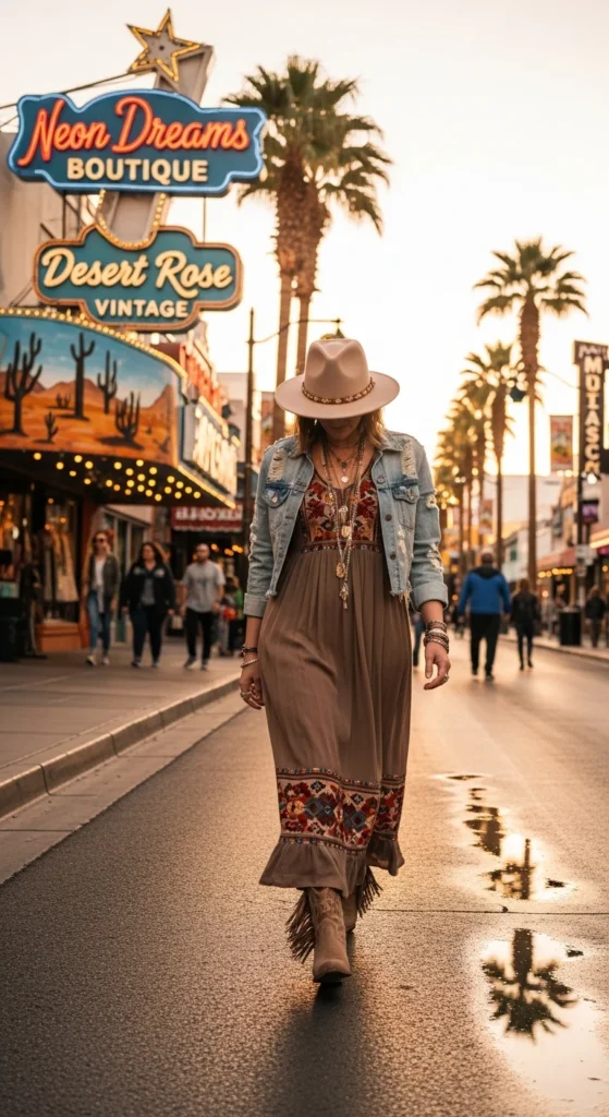 Boho Vegas outfit