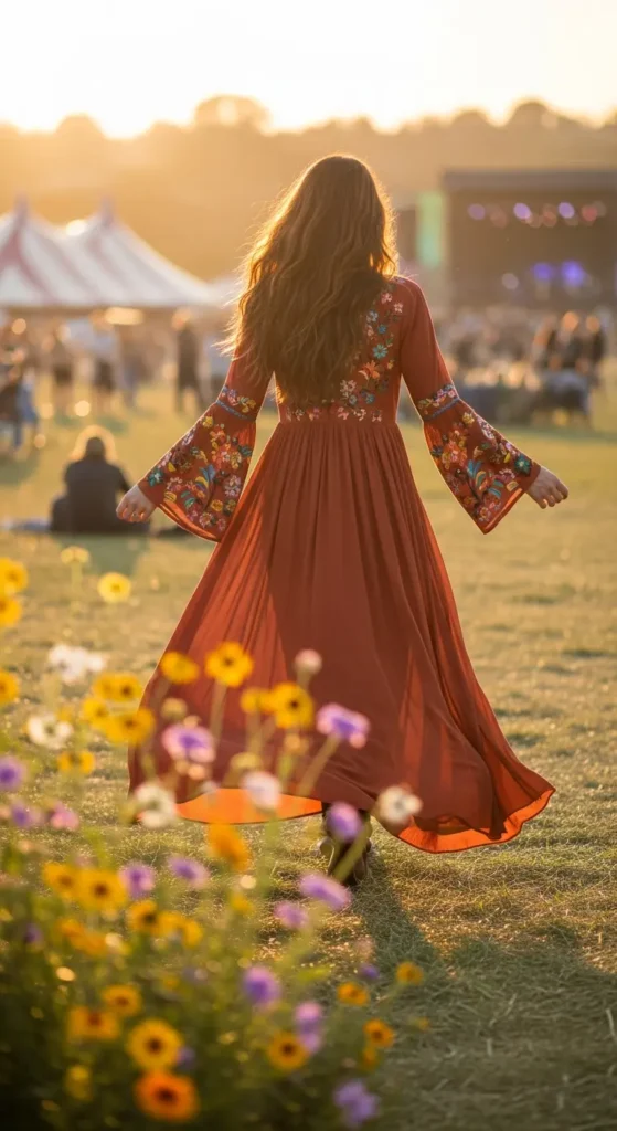 Boho maxi vintage dress