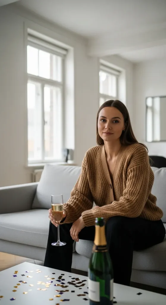 Cardigan set casual NYE