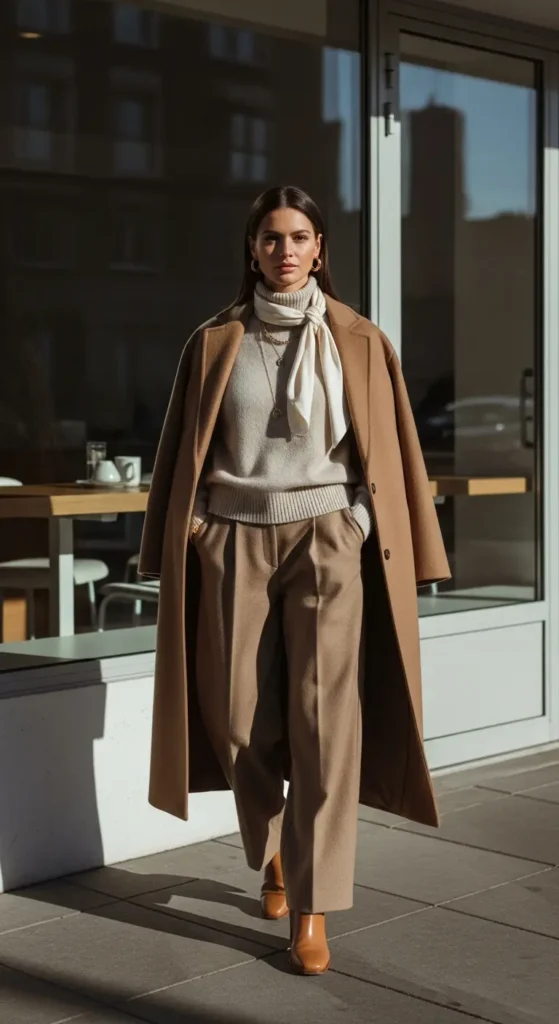 Classy winter brunch outfit