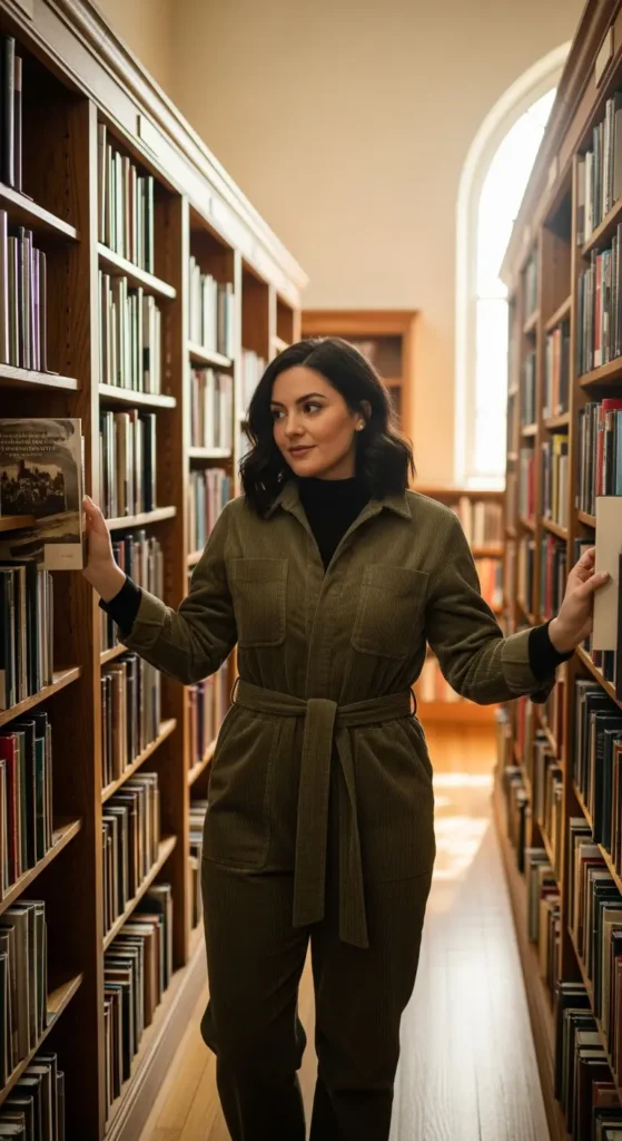 Corduroy winter church jumpsuit