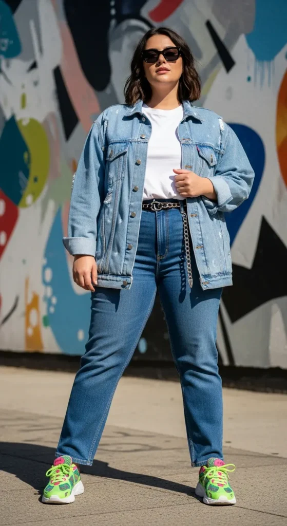 Curvy street style denim
