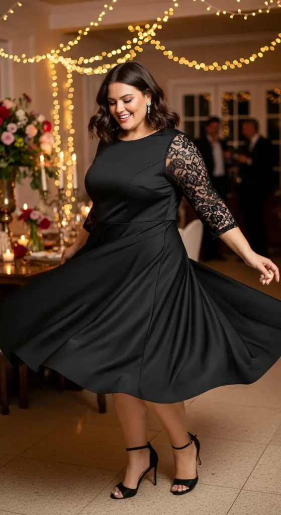 Elegant plus size cocktail dress