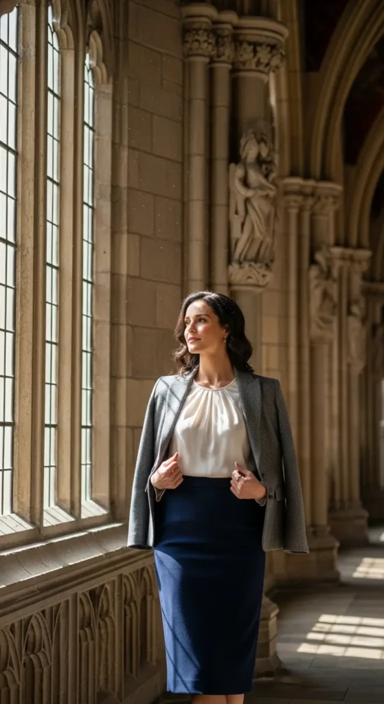Elegant winter church blazer