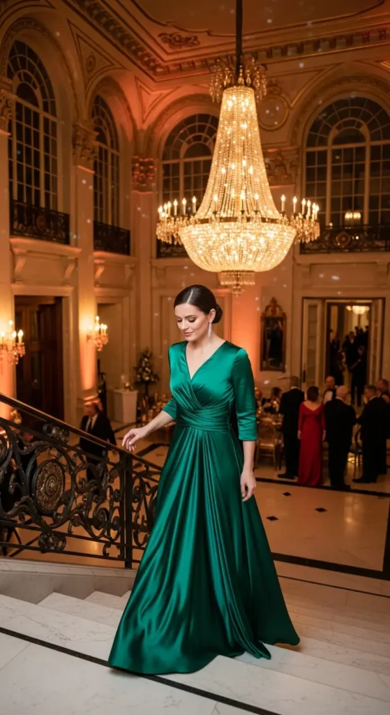 Emerald maxi dress