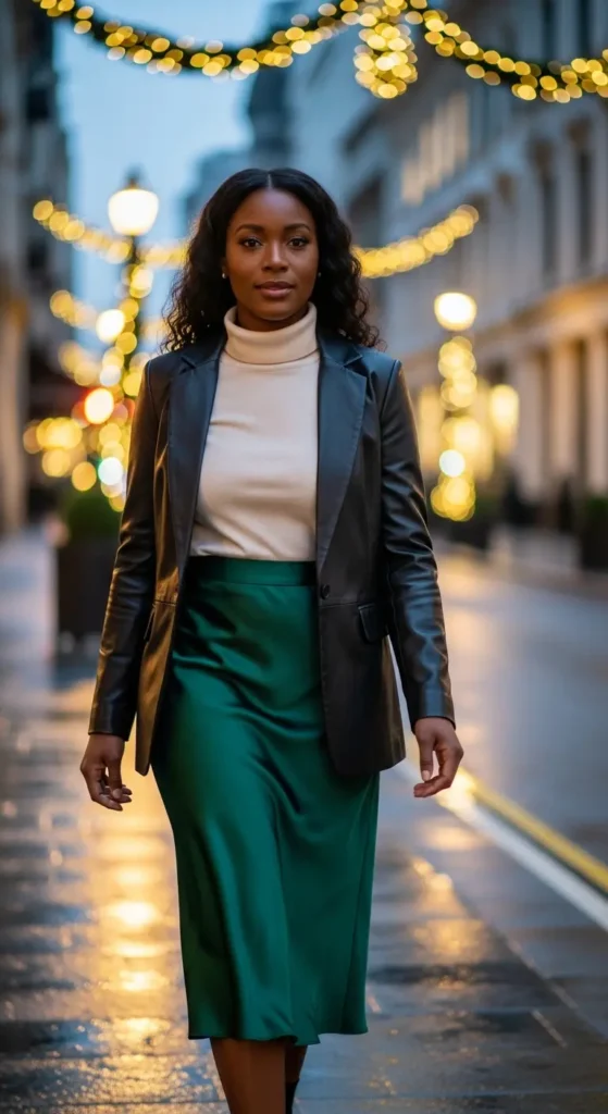 Emerald winter glam Black women