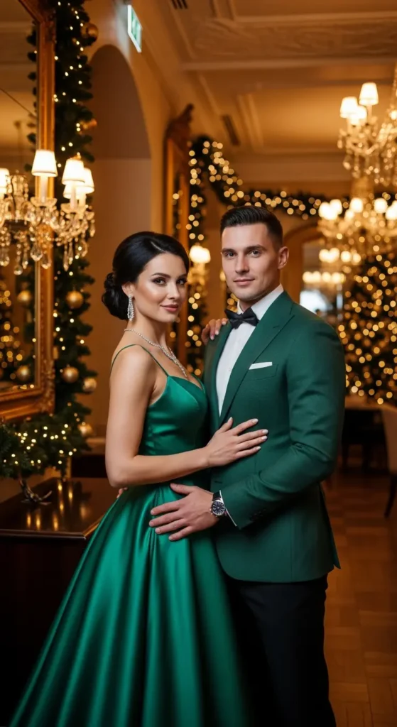 Formal couple Christmas outfits
