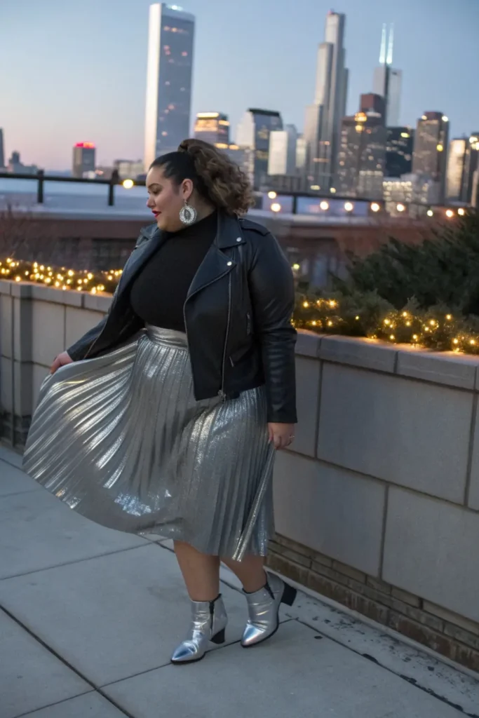 Inclusive Christmas metallic look