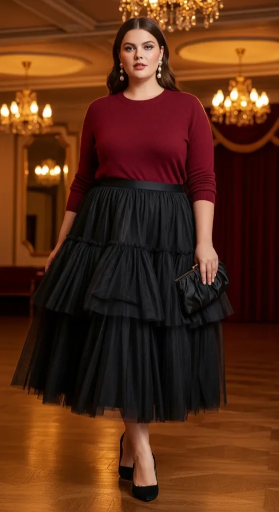 Inclusive Christmas tulle look