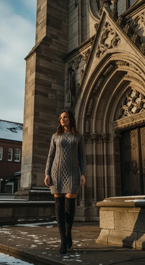 Knit dress winter church