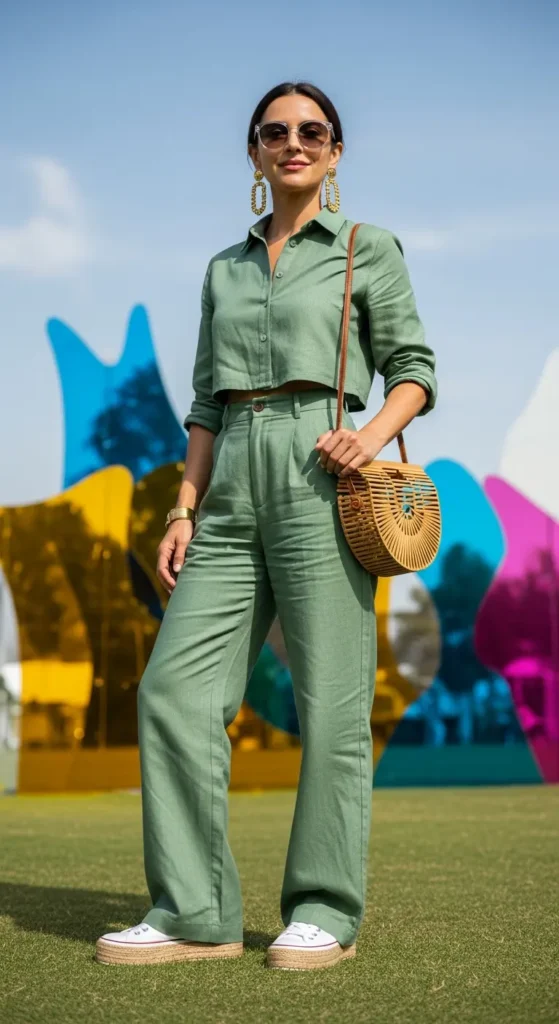 Linen co-ord festival outfit