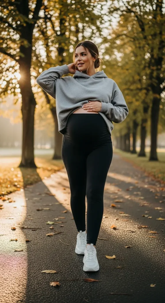 Maternity athleisure outfit