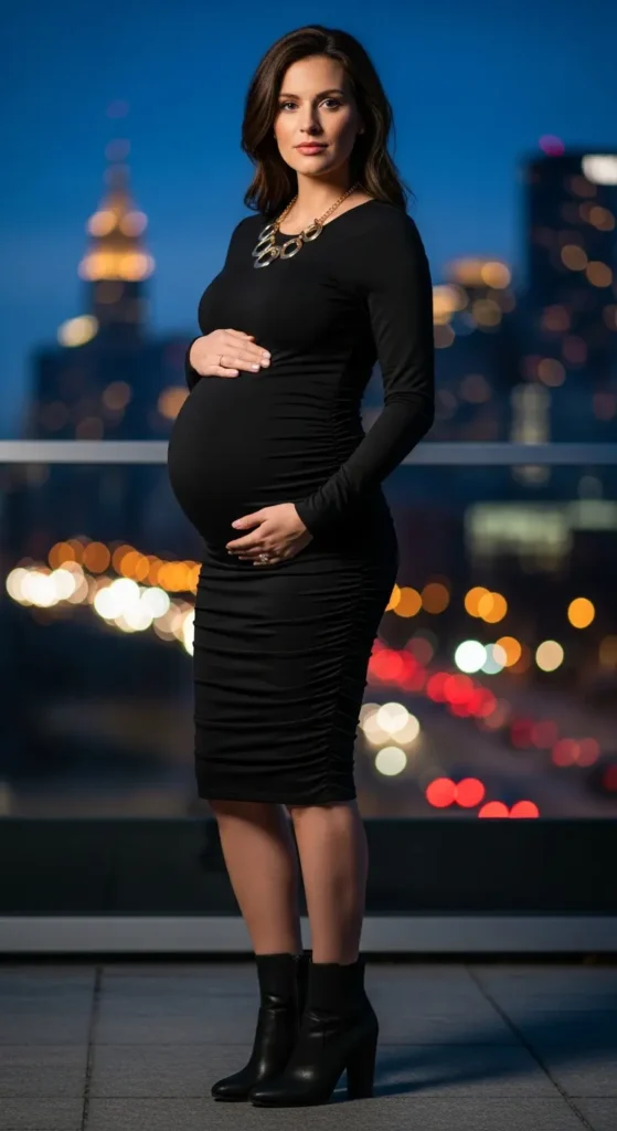 Maternity fashion outfit