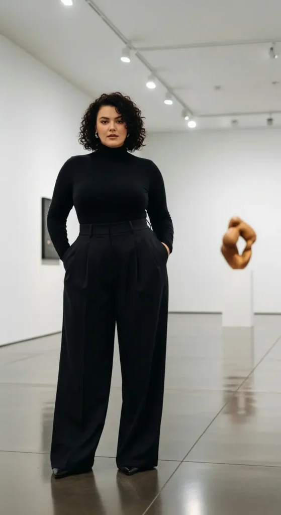 Minimalist plus size goth look
