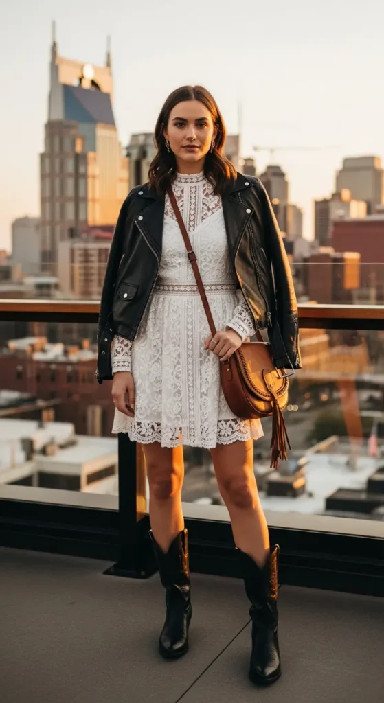 Nashville leather lace outfit