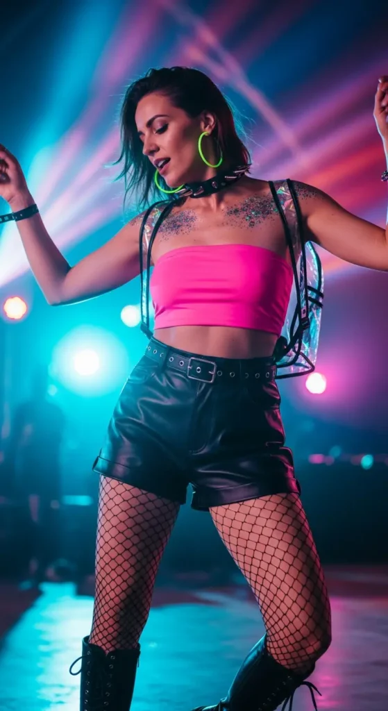 Neon festival outfit