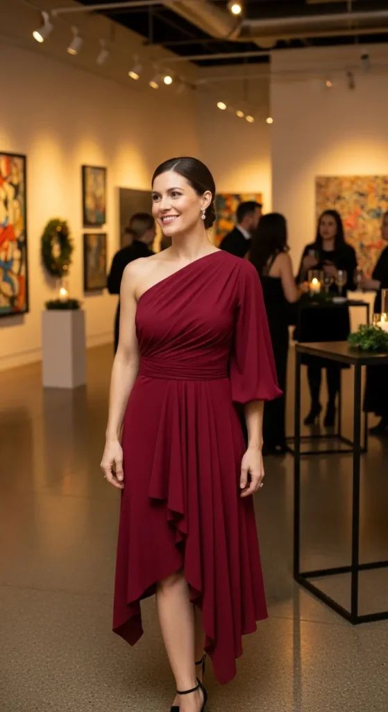 One shoulder formal dress