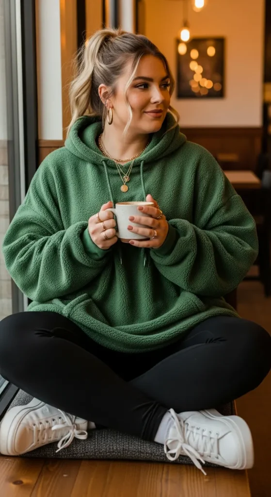 Oversized hoodie athleisure outfit