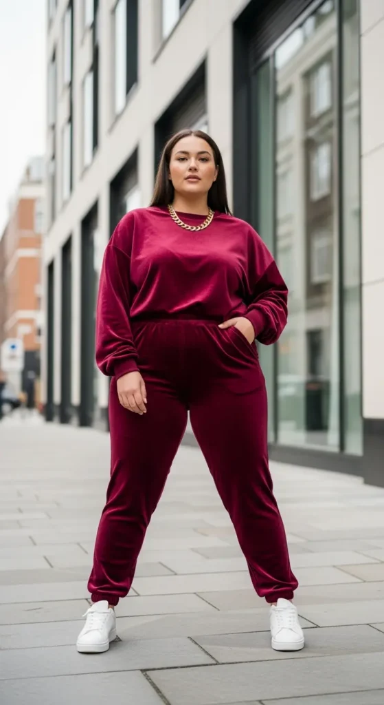 Plus size streetwear tracksuit