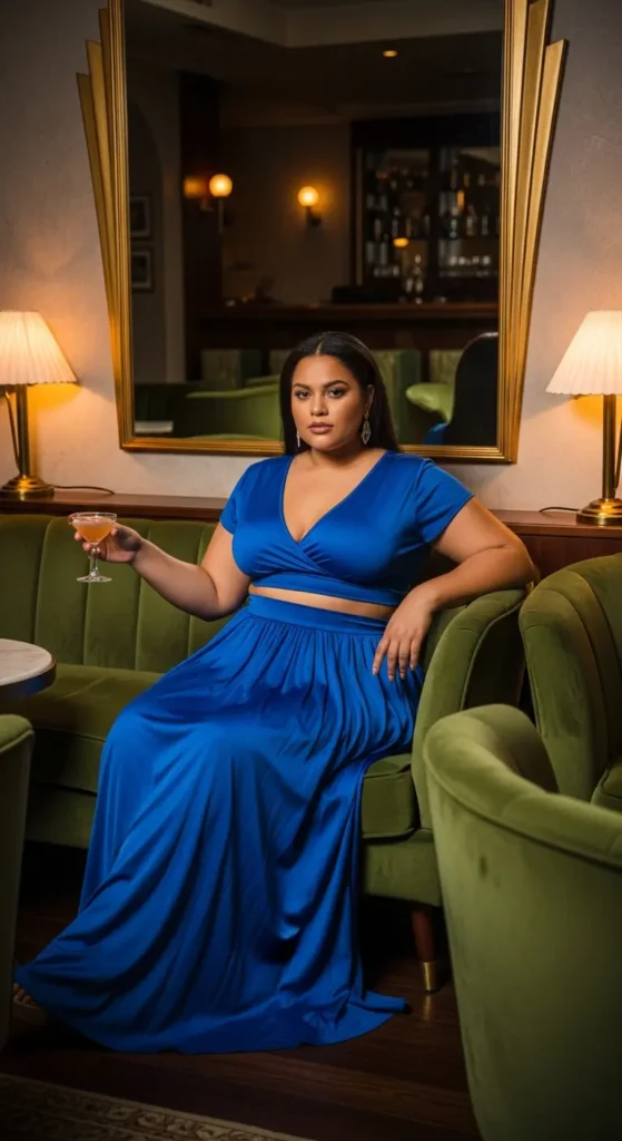 Plus size two-piece party set