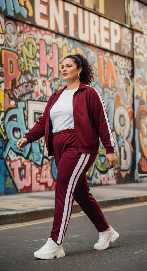 Retro track suit plus size