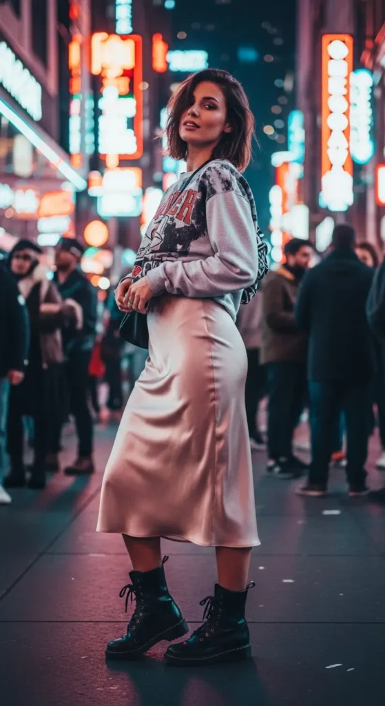 Slip skirt sweatshirt NYE