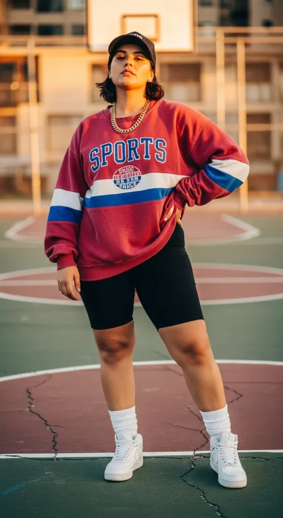 Sporty streetwear plus size