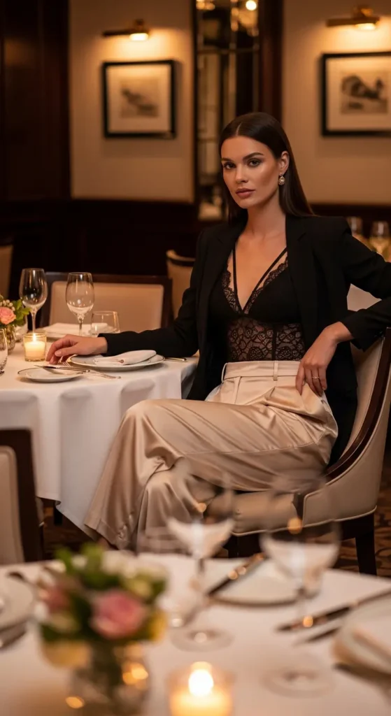 Trouser and bralette outfit