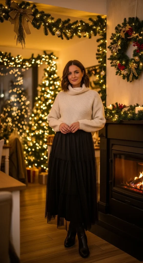 Tulle skirt Christmas outfit