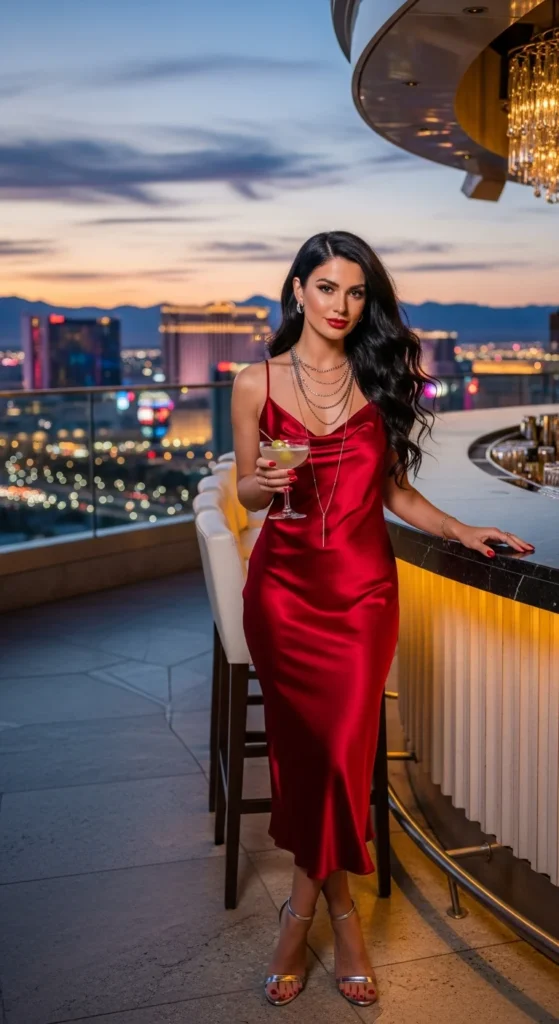 Vegas rooftop bar outfit