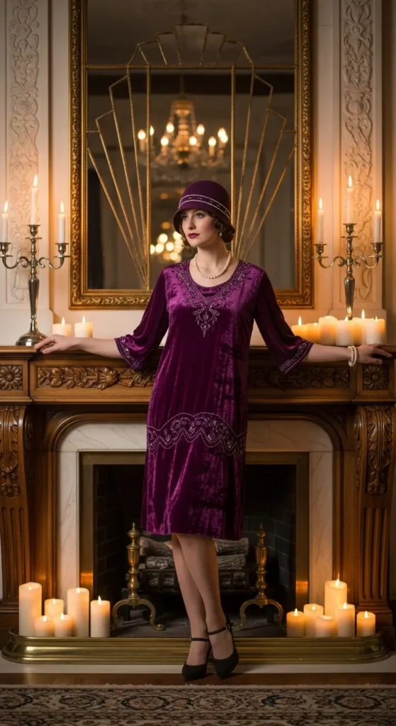 Velvet 1920s vintage dress