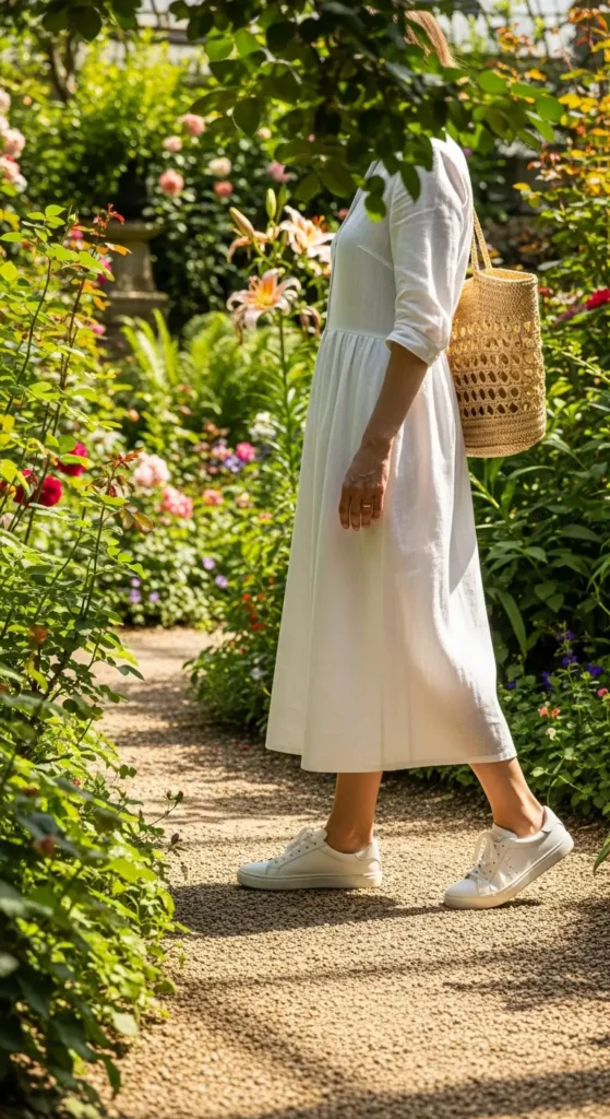 White sneakers quiet luxury