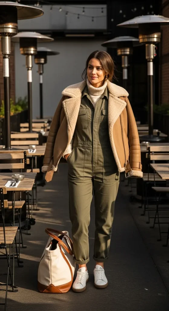 Winter casual brunch outfit