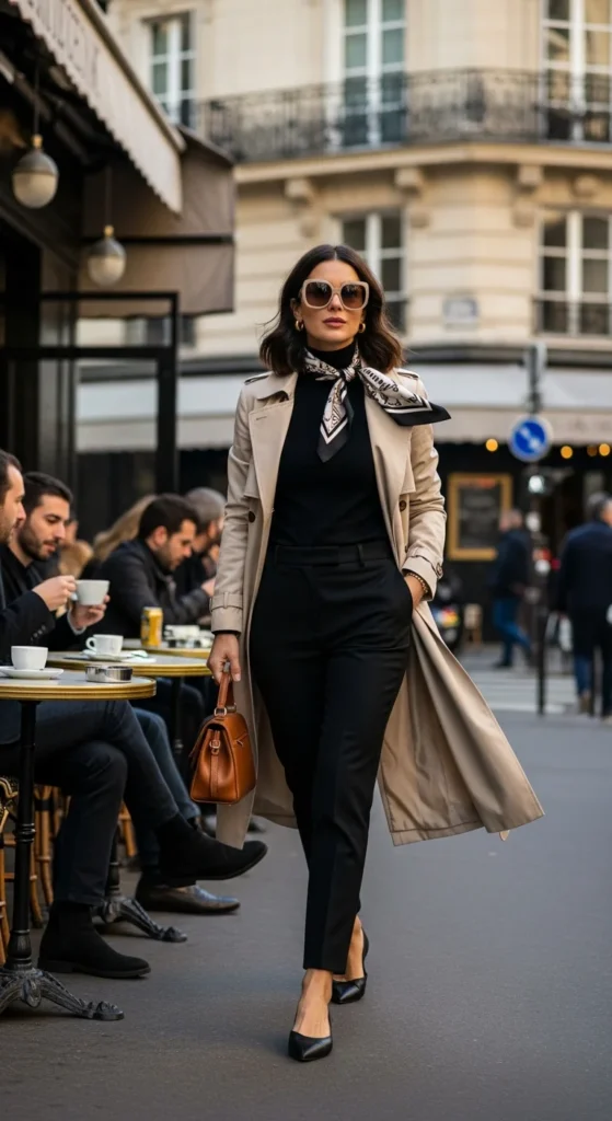 Winter chic outfits trench