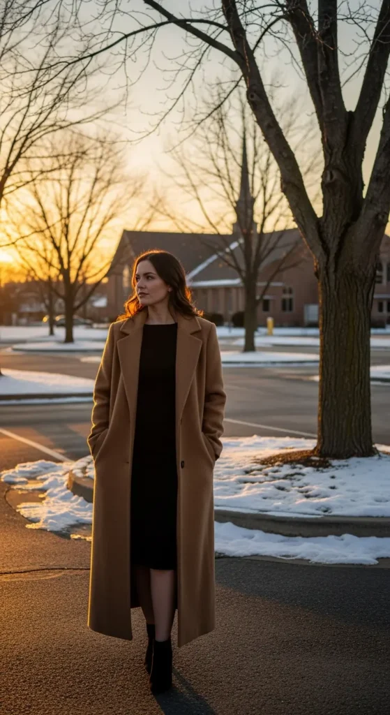 Winter church coat outfit