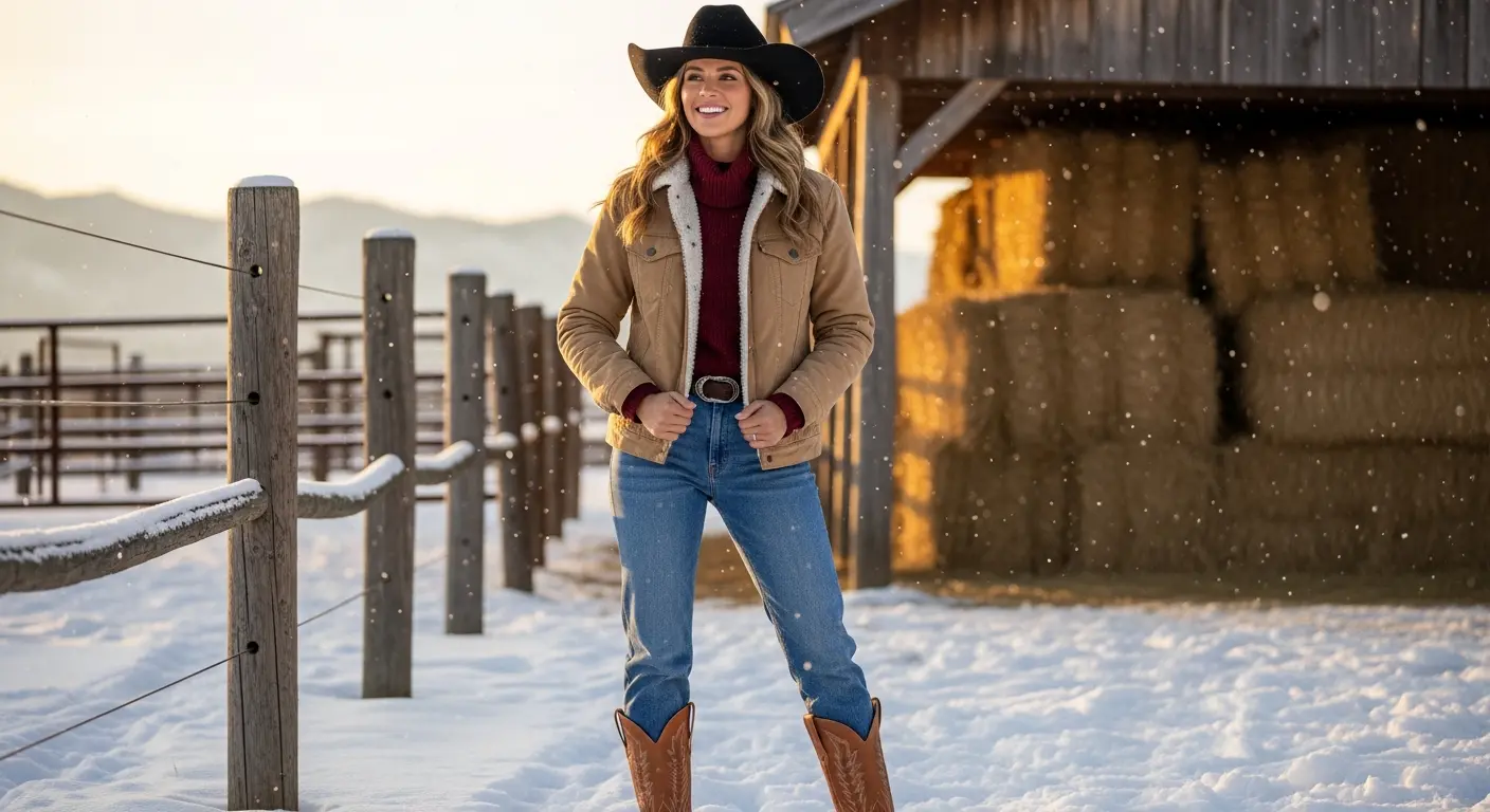 winter cowgirl outfit ideas