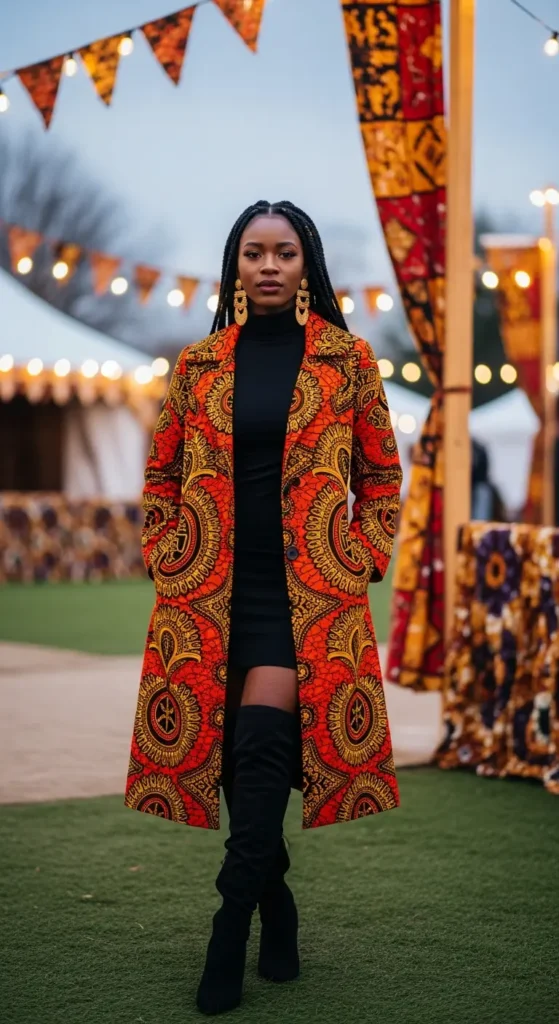 Afrocentric winter concert outfit