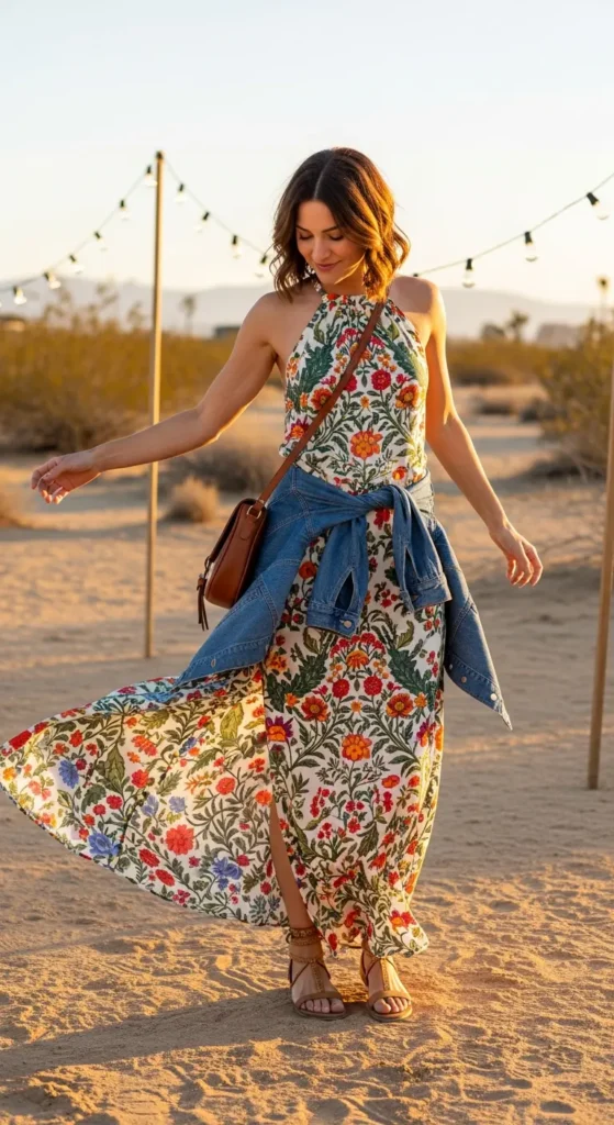 Boho desert festival look