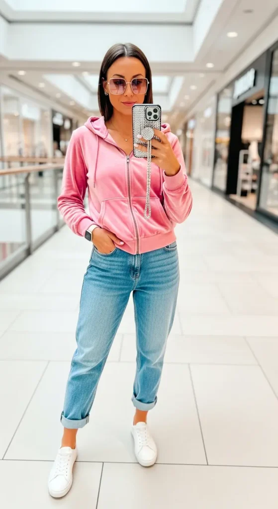 Boyfriend jeans y2k outfit