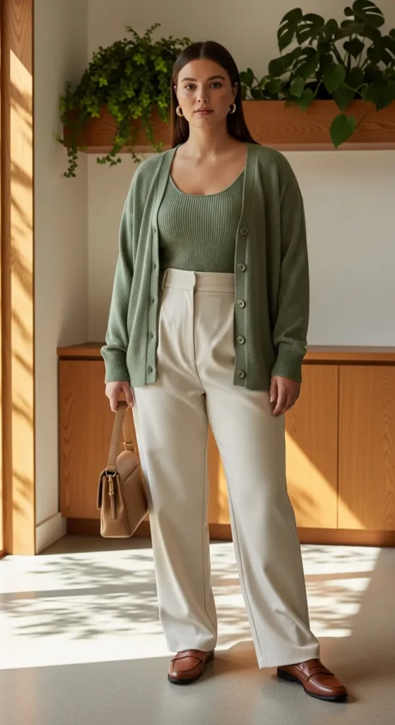 Cardigan set midsize outfit