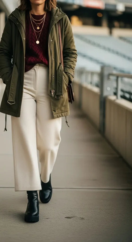 Chic winter gameday style