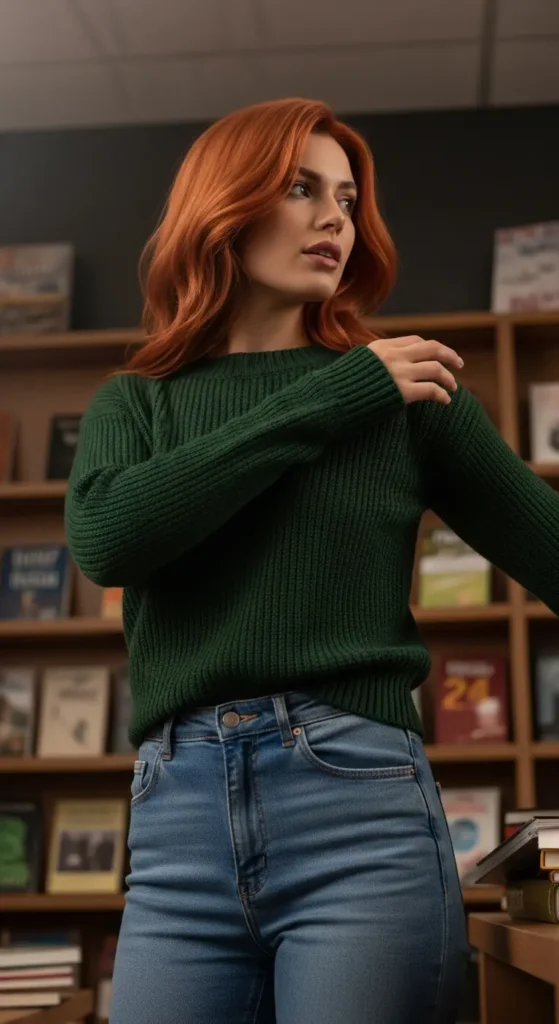 Copper winter red hair