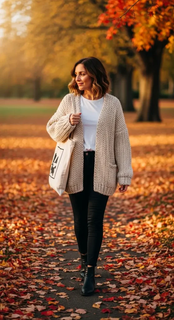 Cozy cardigan fall outfits