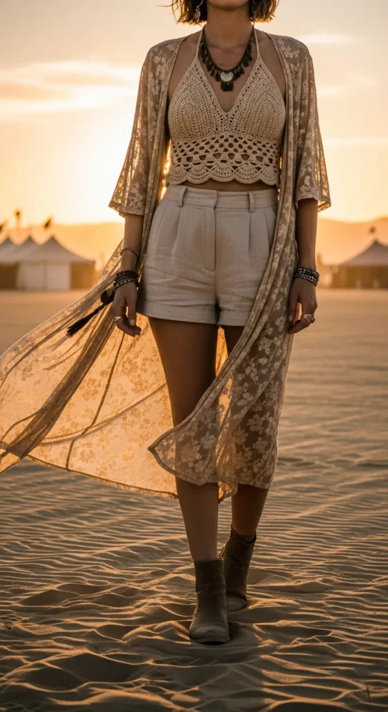 Crochet desert festival outfit