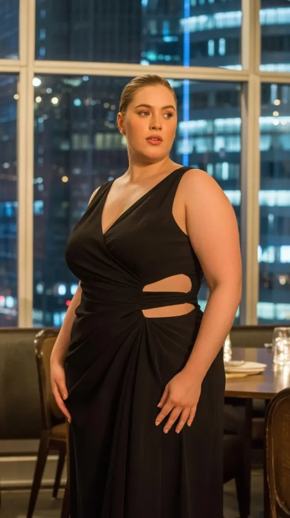 Curvy cut-out dress look