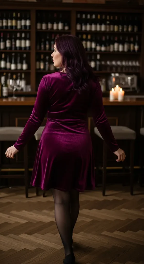 Deep plum winter hair