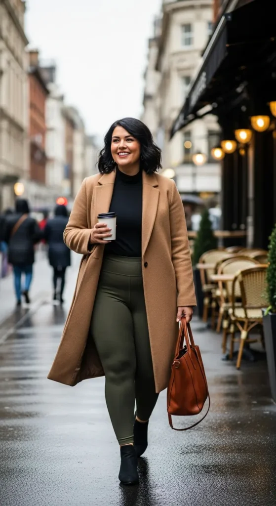 Elevated yoga pants outfit curvy